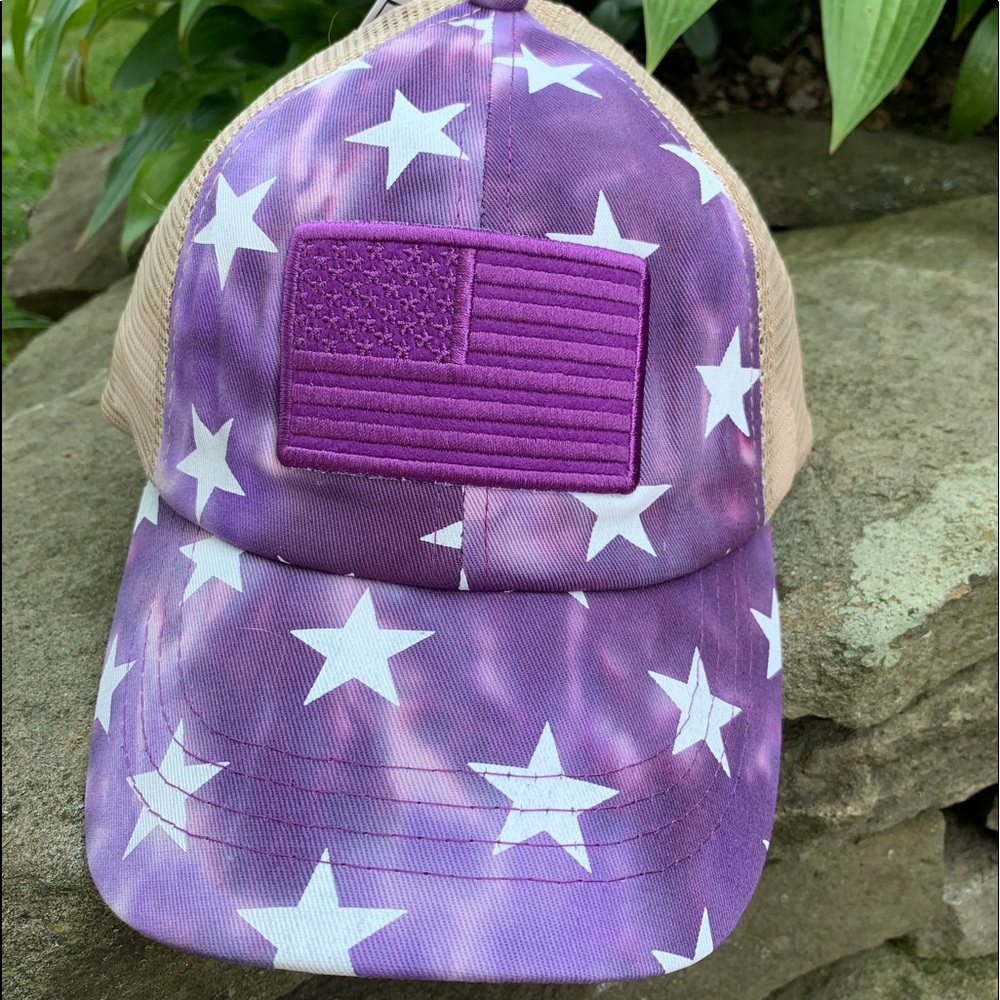 Western Tye Die Ponytail Baseball Cap